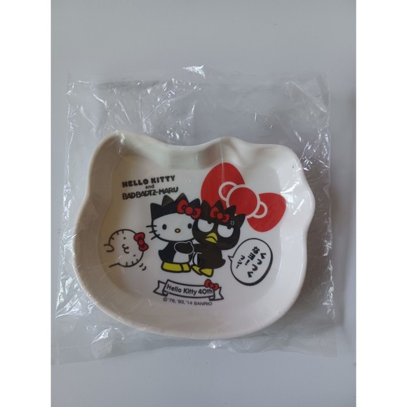NEW Sanrio Hello Kitty 40th Anniversary and Bad Badtz-Maru Plate Rare Plate Dish - Picture 9 of 10